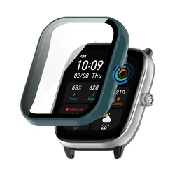 Premium Smartwatch Protective Bumper Case with Tempered Glass for Amazfit Bip5 (Green)