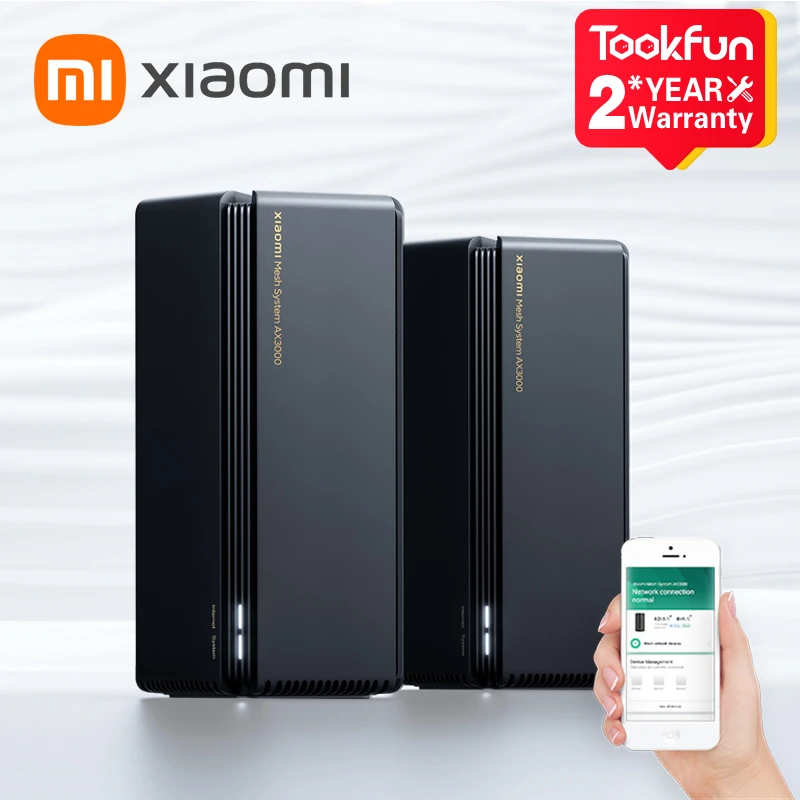 wifi booster extender Global Version Xiaomi Mesh System AX3000(2-Pack) WiFi 6 Modem 2976Mbps OFDMA Access Point Mode Signal Amplifier Range Extender router amplifier