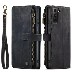 Elegant PU Leather Wallet Case with Card Holder and Strap, Book Flip Design - Galaxy S20 FE (Black)