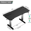 Gaming Standing Desk, Electric Height Adjustable Desks, 63x28 Inch Desks with Mecha LED Panel, Ergonomic Computer Desk 4