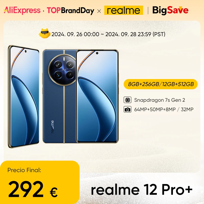 Smartfon realme 12 Pro Plus z EU za $307.44 / ~1202zł