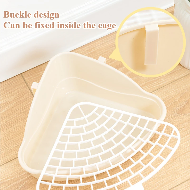 Newly Upgraded High-capacity Non Card Urine Triangle Toilet Mini Urine Basin for Small Pets Dragon Cat Rabbit Toilet Feces Basin pet urine bowl