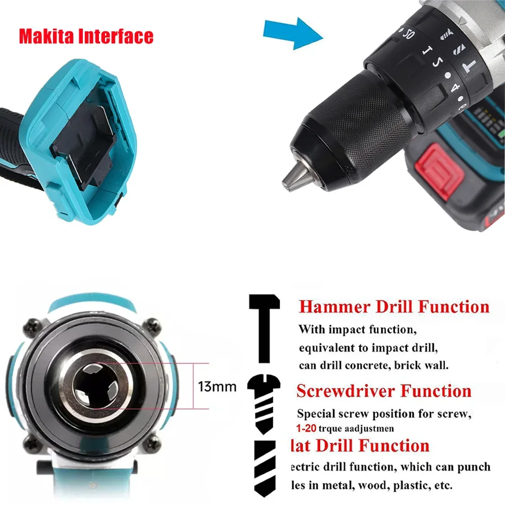 Kamolee  귯ø  Ʈ 帱  ũ ̹, DIY  , Makita 18V ͸, 13mm