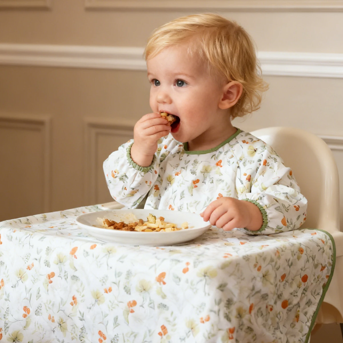 1PC Long Sleeve Baby Bib 1