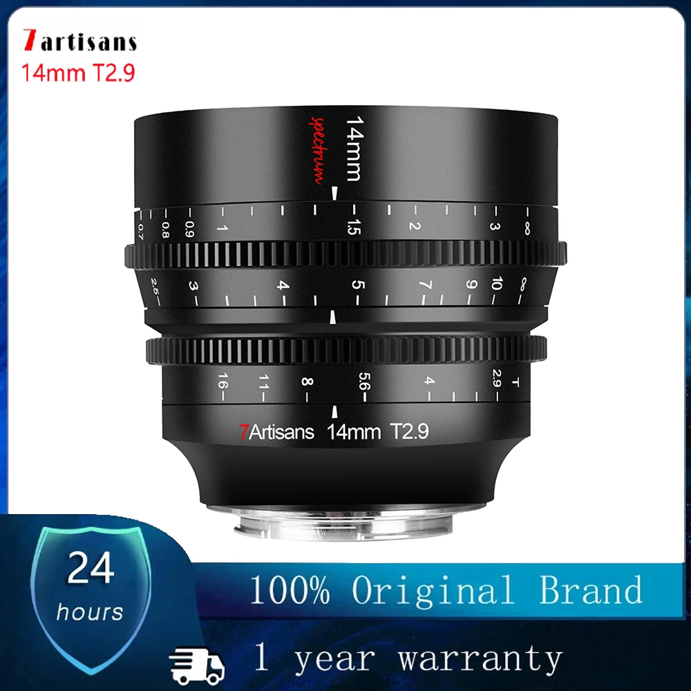 7 Artigiani 14Mm T2.9 Full Frame Large Aperture Spettro Manuale Cine Lens Per Sony E Zve10 Nikon Z Leica Tl Sigma Fp Canon Rf R5