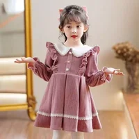 Robe d'hiver pour enfants de 1 à 8 ans, tenue formelle de princesse à manches longues, pour anniversaire, bébé fille de 2 3 4 5 6 7 8 ans, nouvelle collection 2026 2