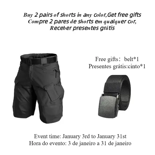 Outdoor Cargo Military Men Tactical Shorts for Summer Waterproof Urban Shorts Trekking Camp Pants Multi Pocket Plus Size Hiking - Image 2