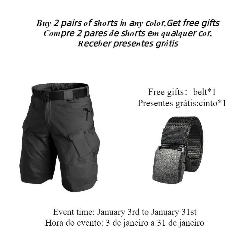 Outdoor Cargo Military Men Tactical Shorts for Summer Waterproof Urban Shorts Trekking Camp Pants Multi Pocket Plus Size Hiking - Image 2