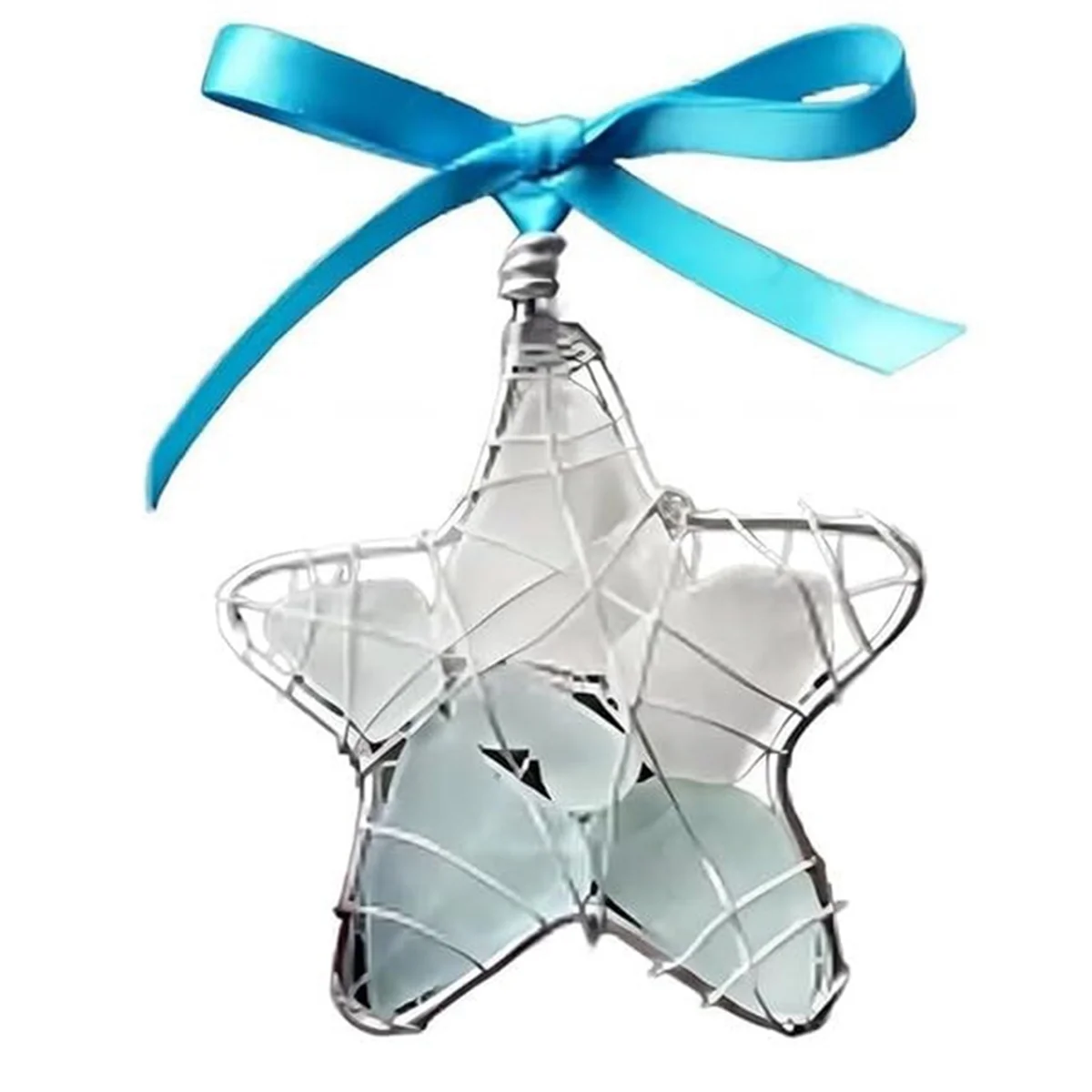 

1Pcs Sea Glass Star Gift, Ocean Crystal Christmas Tree Decoration, Handmade Crystal Starfish Decoration Ready to Hang