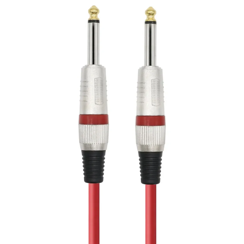 Asmuse Câbles Patch Pour Guitare 1/4"6.3mm MONO Jack Blindé Pédalier De