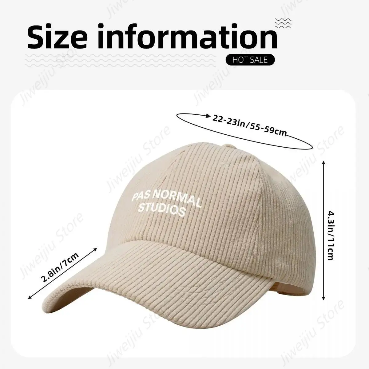 Pas Normal Studios Unisex Corduroy Baseball Cap