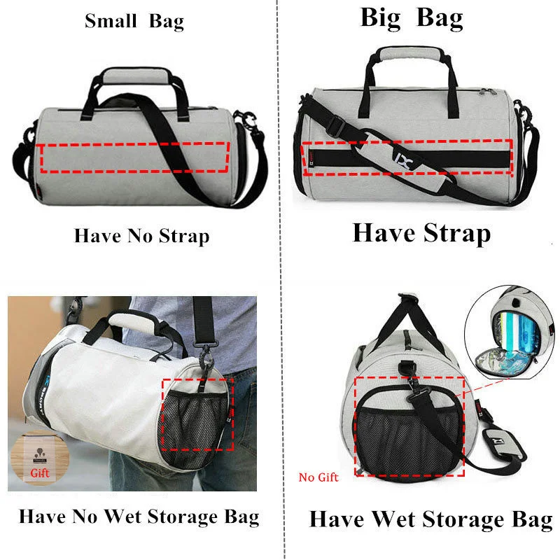 

21inch Outdoor Men Gym Bags For Fitness Training Travel Sport Bag Multifunction Dry Wet Separation Bags Sac De Sport