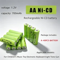 AA Rechargeable Battery 1.2V Ni-Cd Can Be Recharged 500 Time Children's Music Toy Electronic Keyboard Eight Tone Gun Accessories 1