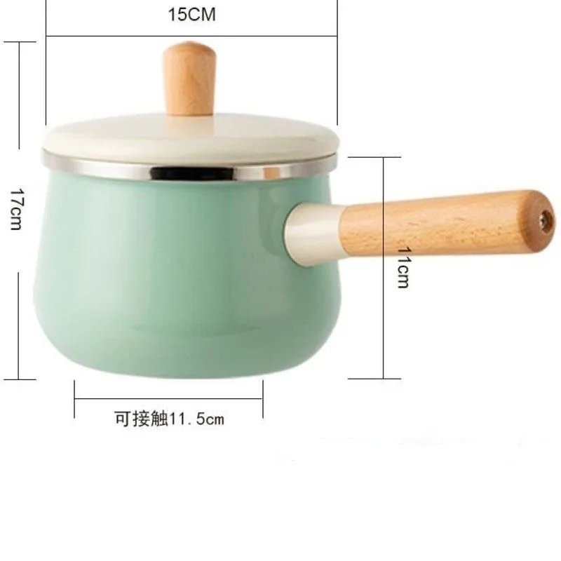 

Kitchen Utensils Enamel Milk Saucepan Milk Pan Pot, Portable Soup Pot Cooking Tool Non-stick Milk Pot Mini Sauce Pan Stockpot