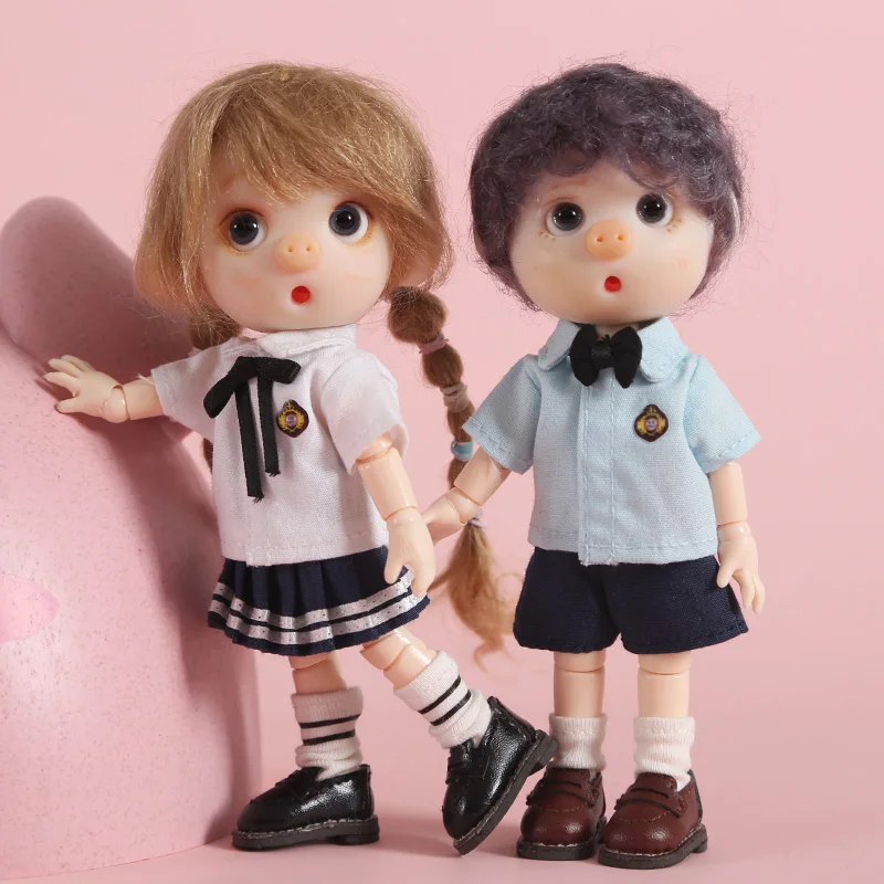 Suki Ob11 Bjd Doll Clothes Sock + Shirt +Dress Pants School Uniform For Nendoroids, Ob11,Obitsu 11,Molly,Gsc,1/12 Bjd Doll 2