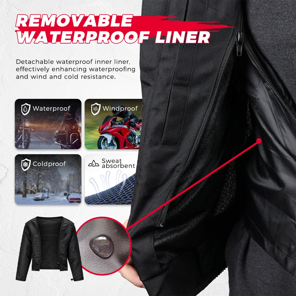 Motorcycle Jacket Men Riding Summer Breathable Clothing Motorcyclist Neck Guard Waterproof Outdoor CE Protective Gear Equipment motorcycle jacket motorcycle clothing
