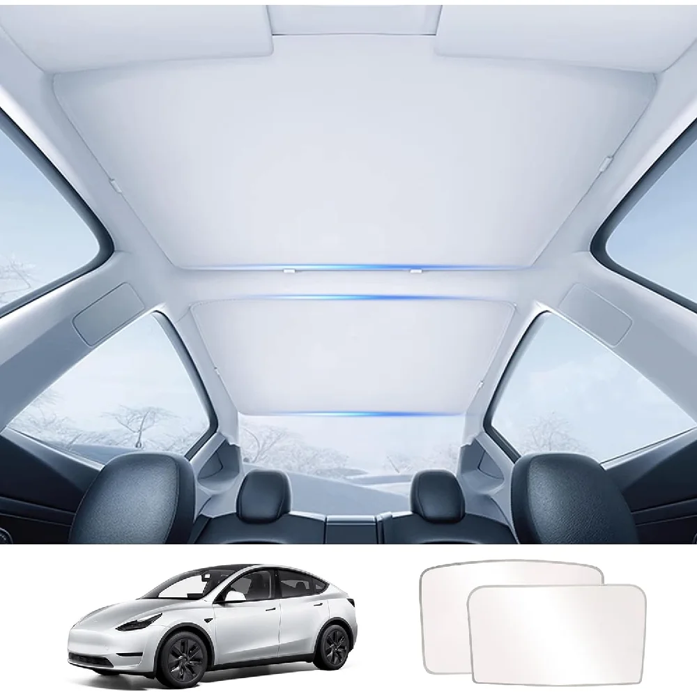 

Для крыши, Солнцезащитный Для Tesla Model 3 Highland 2024 солнцезащитный козырек для лобового стекла складной солнцезащитный козырек для переднего и верхнего стекла для модели Y