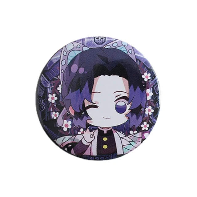 Anime Second element Q Version Badge Bar Butterfly Endure Tanjirou Fugang Yi Yong Shan Yi Yan Column Pendant Anime Peripheral XZ-2212-A4