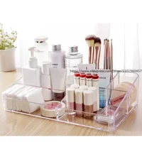 Makeup Organizer Office Organizer Box Cosmetic Plastic Storage Box Desk Bathroom Cosmetic Storage Case 2