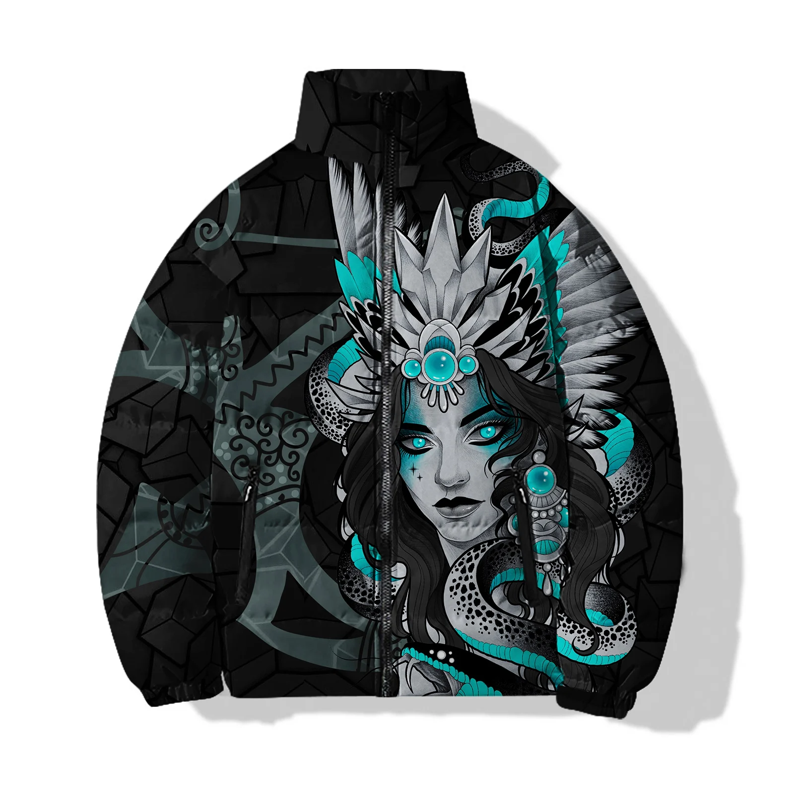 thumbnail image 1 of Chaquetas frías para hombre de Goddess Witch, nuevas en abrigos, abrigos de plumón decentes para hombre, abrigos fríos para invierno, belleza, impresión 3D, moda fresca, calidez para hombre, 1 of 4