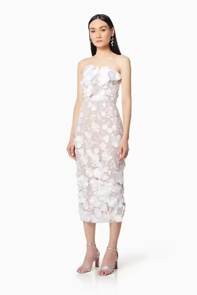 Neuester klassischer Stoff, hochwertiger Österreich, sehr weich, bestickt, 3D-Applikation, Tüll, Netzspitze für Party-Abendkleid NN3751_Z – Detail 12