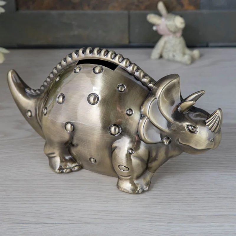 Dinosaur Unicorn model Metal Coin bank Anime Piggy Bank For Money Secret Safe Kid's Toy Hidden Money Storage PB03 4