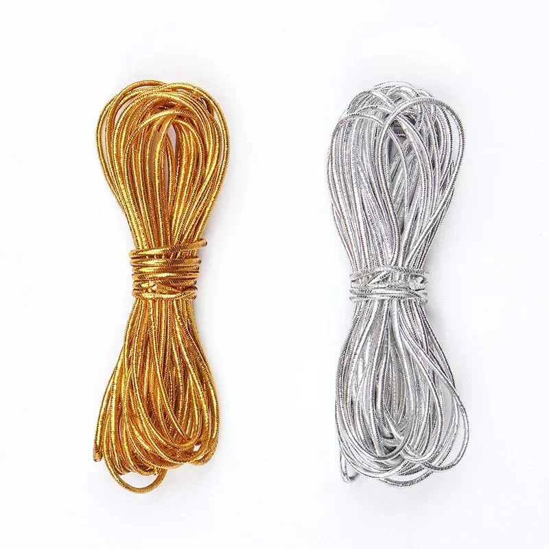 Dreadlock Braids Hair Accessories Silver Gold Braiding Hair Deco Styling Shimmer Stretchable African Braid Braided Elastic Cord 2