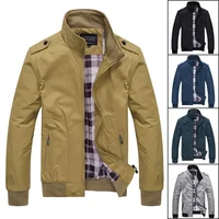Men's Casual Pilot Jacket Spring New Style Large Size Workwear European Size for Middle-Aged And Elderly Spring Autumn Clothing