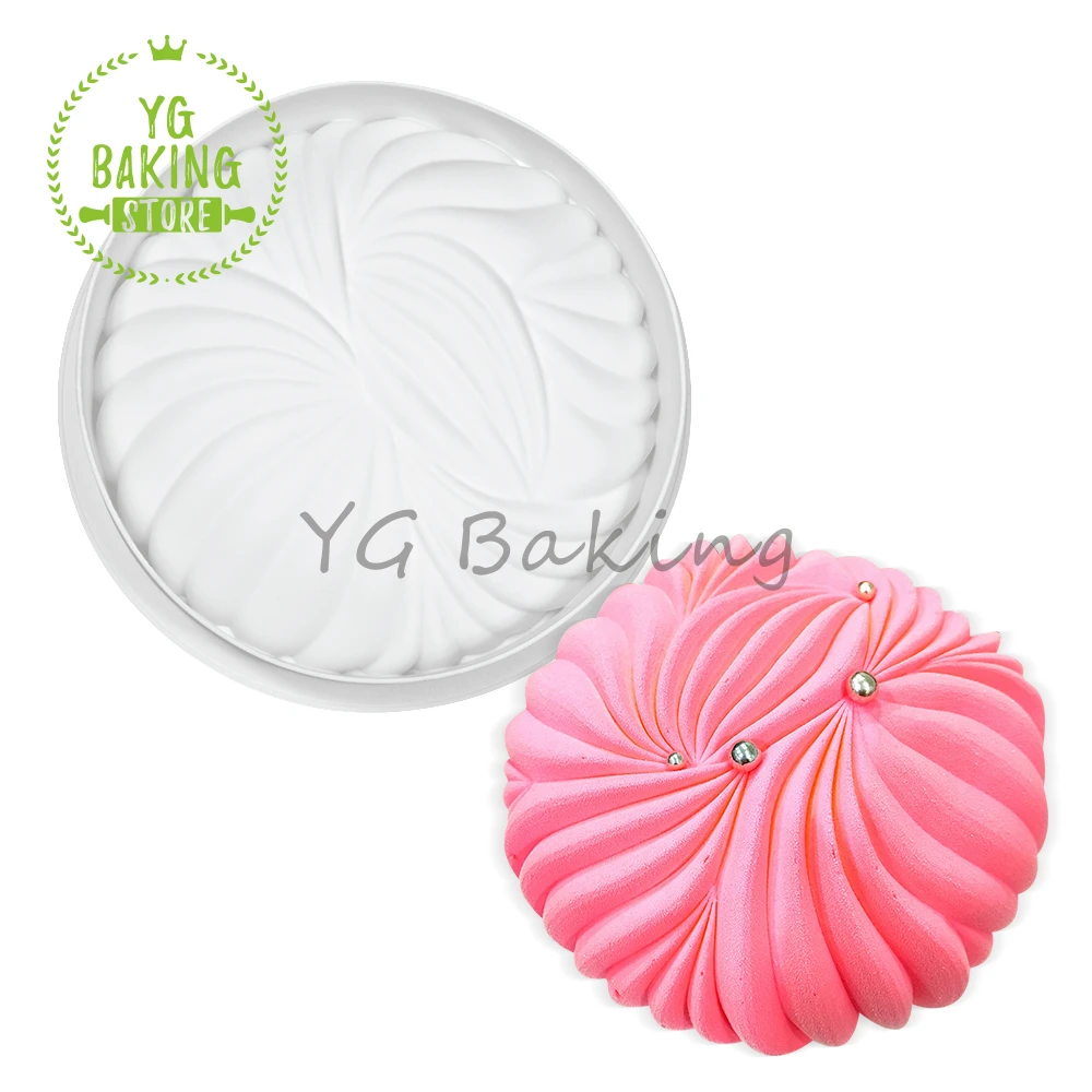 Dorica 3D Dune Design Round Mousse Mould DIY Chocolate Silicone Mold French Dessert Cake Decorating Tools Kitchen Bakeware baking supplies