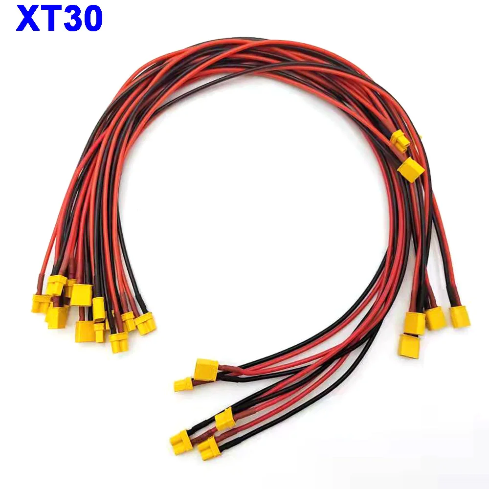 1pcs 10CM-1M XT30 U-F/M Male to Female Plug Extension Cable Lead Silicone Wire 18AWG  Lithium battery plug Connector