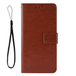 Premium Flip Case with Wallet and Kickstand - Protective Cover for Red Magic 8 Pro Plus (Brown)