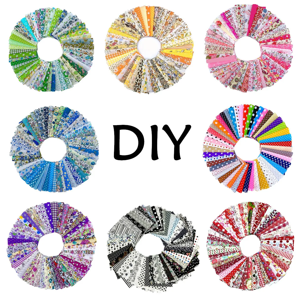 Multicolor Cotton Fabric Squares 1