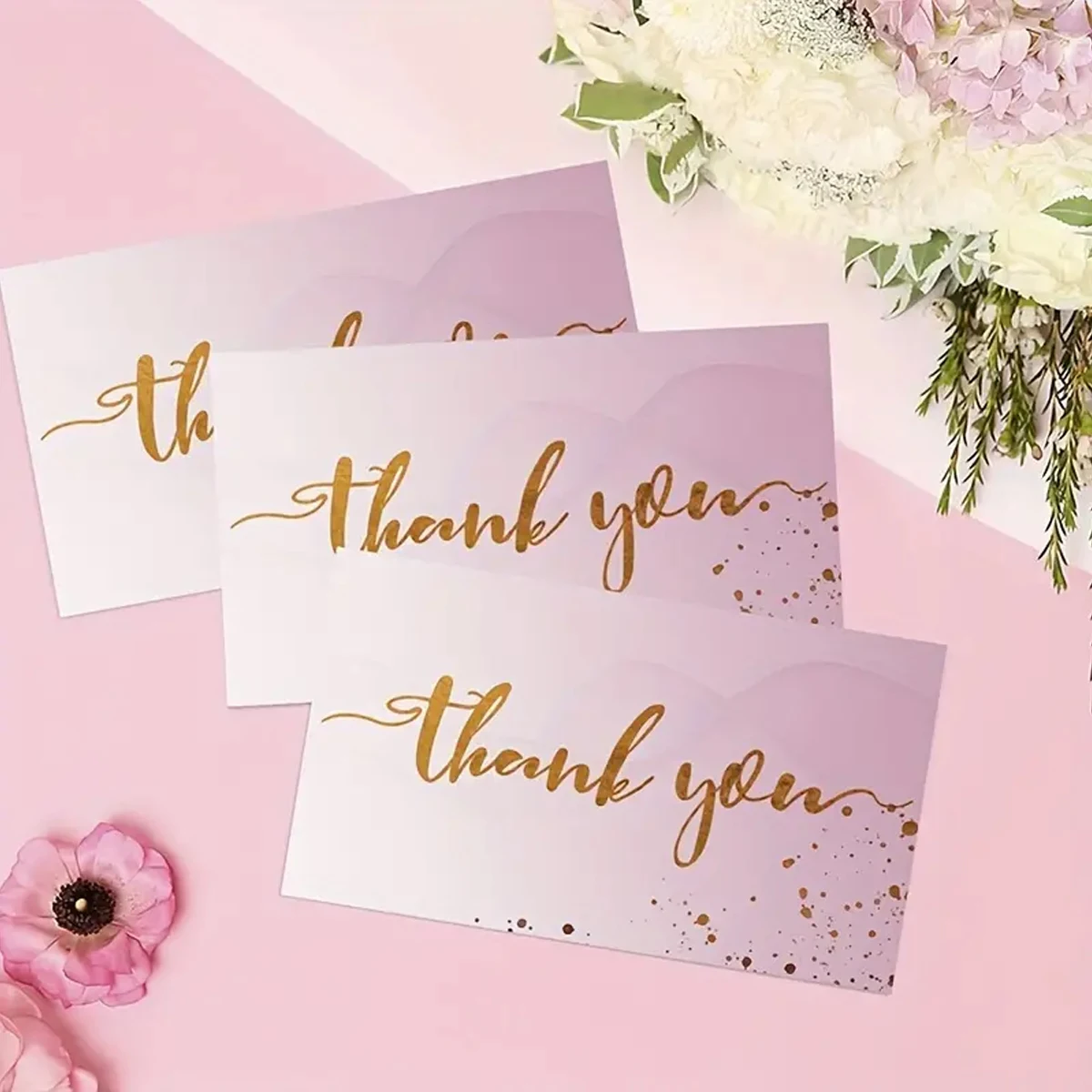 Thank You Cards Thank You Notes 50pcs Suitable For Small Business Wedding Card Christmas Birthday Baby Shower Gifts greeting cards thank you cards