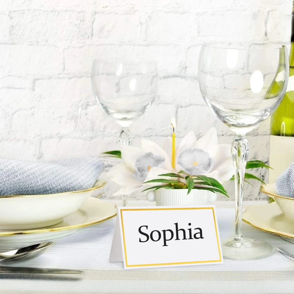 PLAFOPE Lot De 60 étiquettes De Nom Décoratives Bohème Pour Bureau