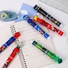 6-36pcs Cartoon Superhero Avengers 10 Colors Ballpoint Pen Press Pen Colored Markings Multifunctional Stationery Wholesle 5