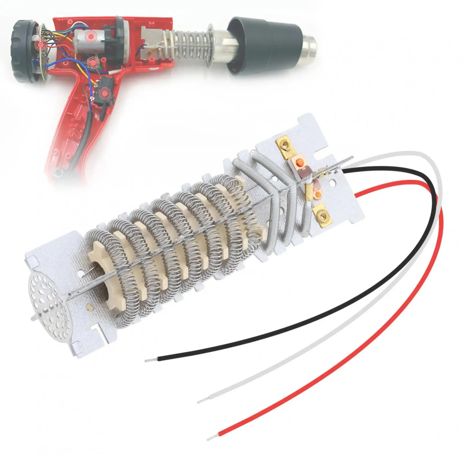 Heat Gun Core AC220V Three Wires Heating Core with Overheating Protection for 1500W / 2000W Heat Gun without Digital Display 4