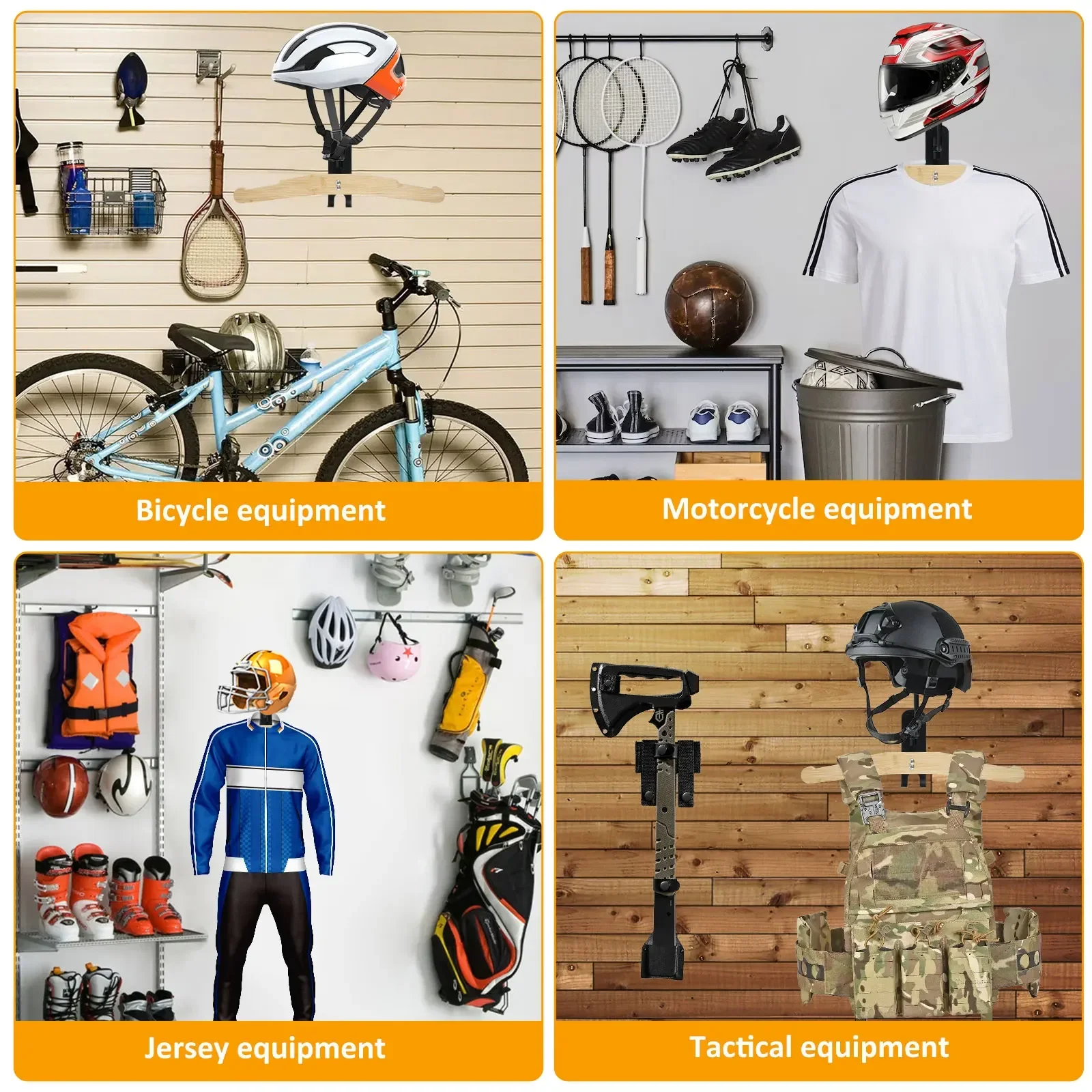 180&deg; Rotation Wall Mounted Universal Motorcycle Helmet Rack Seat Cover Helmet Storage Holder Alloy Hanger Stand Hook motorcycle helmet holder storage bag holder