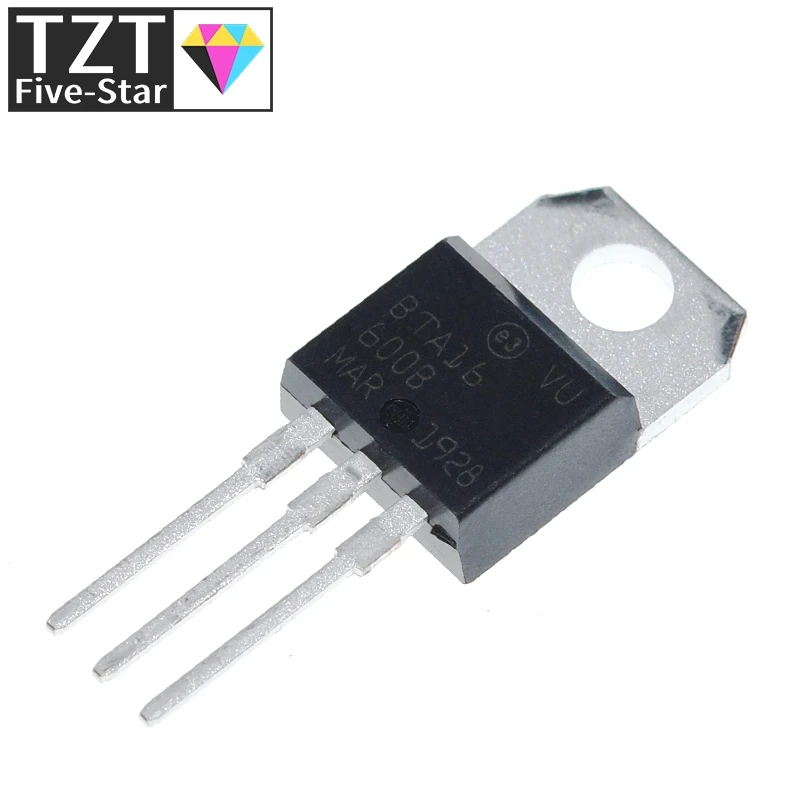 10Pcs BTA16-600B Om-220 BTA16-600 TO220 16-600B BTA16 600V 16A Triacs Nieuwe En Originele