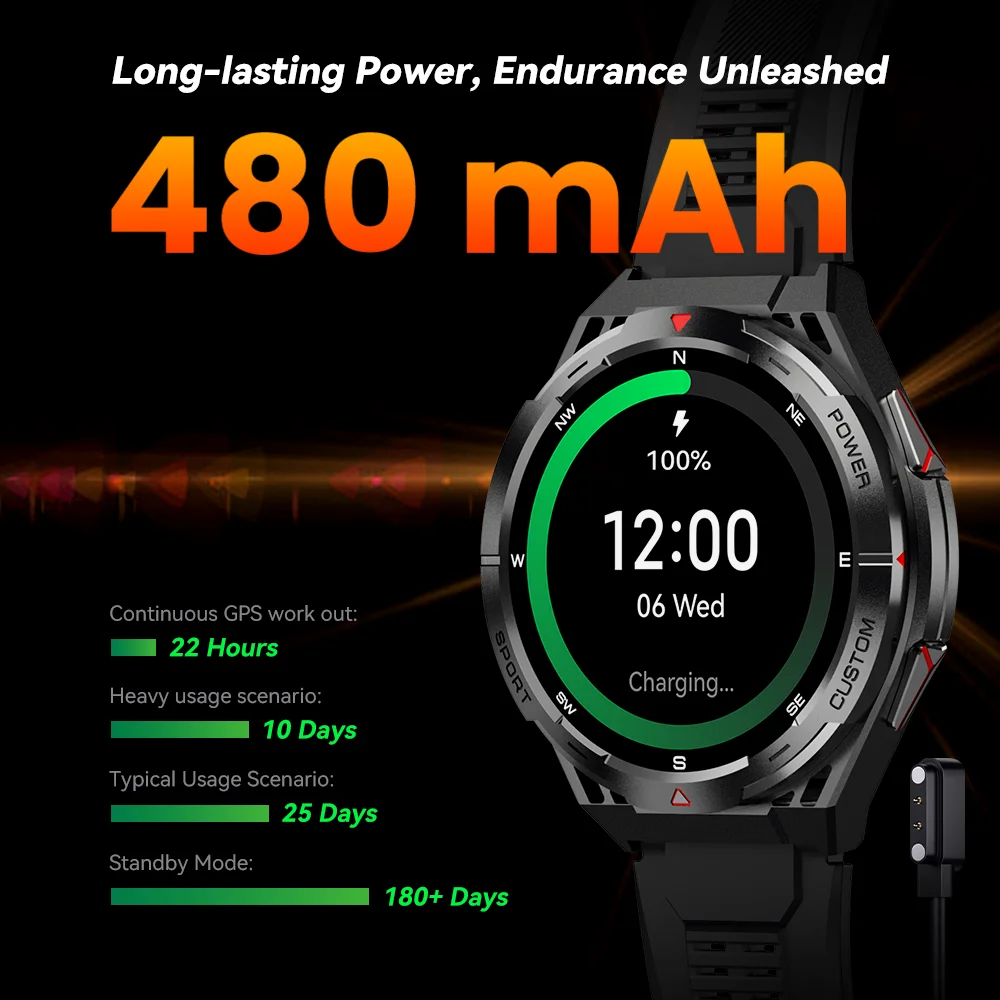 Cubot GT Smartwatch Inch AMOLED, 5ATM Waterproof Sport