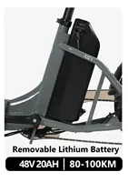 Tricycle électrique adulte CYSUM AG1 pro 750W 48V 20Ah Batterie Capacité de charge 50KG Tricycle électrique pliable pour les trajets urbains 8
