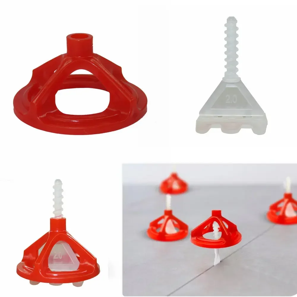 Tile Leveling System Kit Floor Wall 2mm Tile Spacer Tiling Tool,50 Nuts \u0026  100 Screws - AliExpress, image size:1000x1000