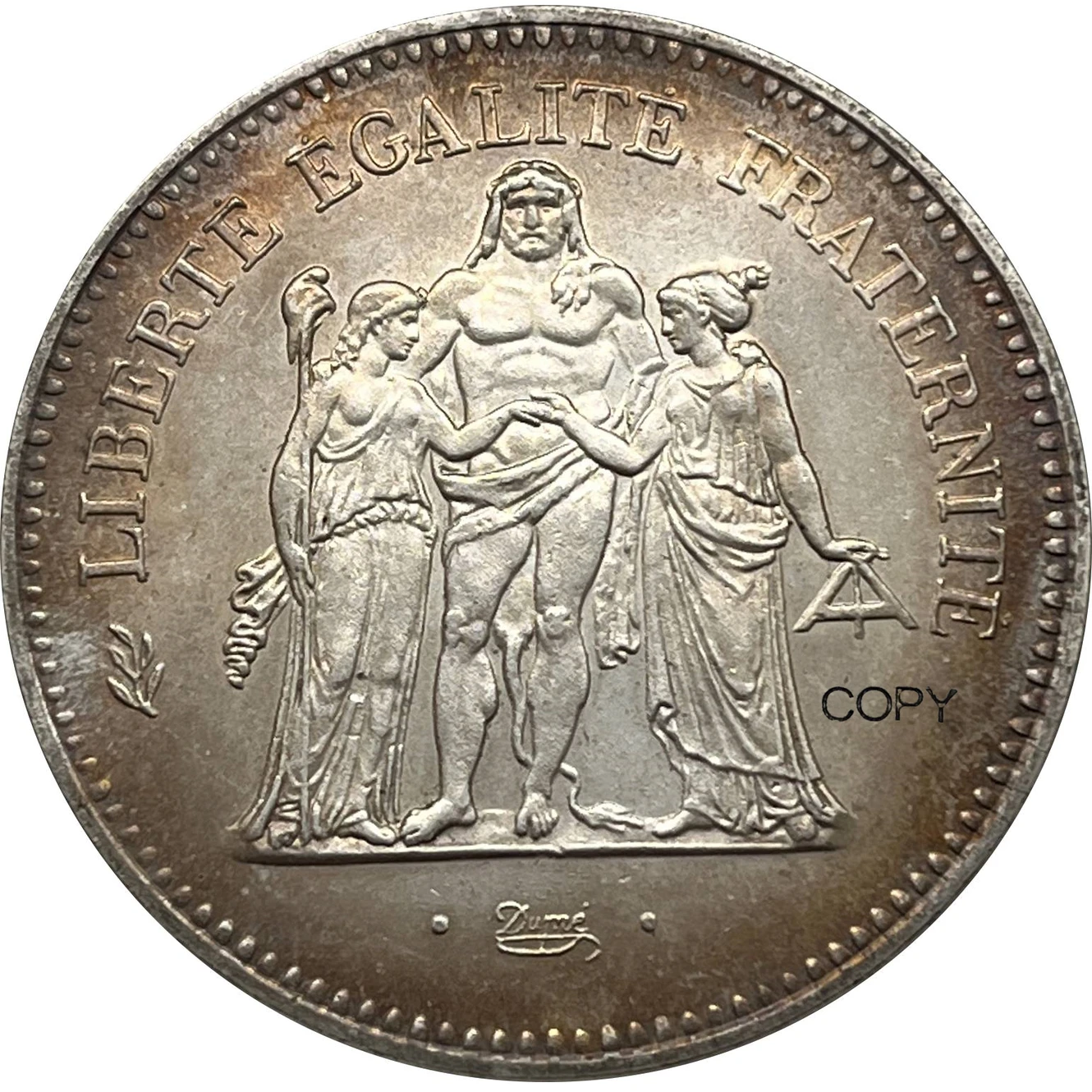 France 1976 50 Francs French Hercule De Dupre Silver Plated Copy