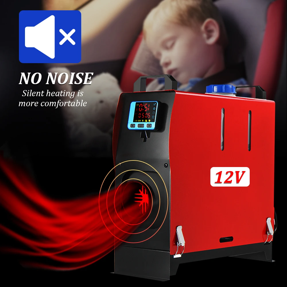수직 올인원 디젤 자동차 히터 LCD 리모컨 스위치, 트럭 모터 홈 보트용 조정 가능한 주차, 8KW, 12V