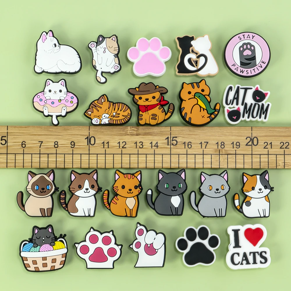 1 قطعة القطط لطيف الأحذية السحر اكسسوارات أحذية رياضية حديقة الأحذية الزينة دبابيس امرأة الرجال الحيوانات الأسود القط دبابيس لفتاة الاطفال هدية