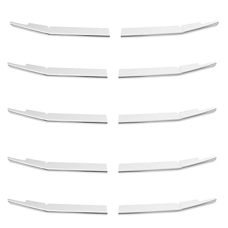 

10X For Toyota Roomy 2019-2021 Chrome Under Front Center Grille Grill Moulding Strips Cover Trim Car Styling
