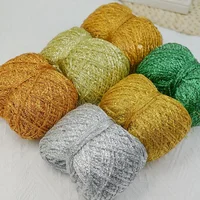 50g Glitter Sparkle Metallic Yarn for Knitting  Crochet DIY Yarns Shinny Line for Knit Bag DIY Gold Silver Thread Hat Toy 1