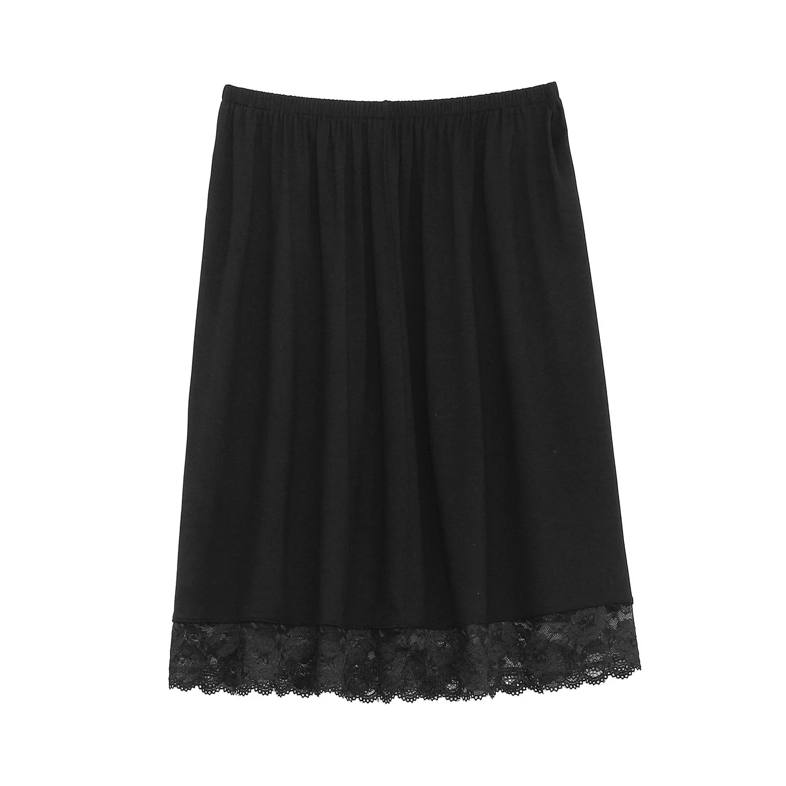 

Women Skirt Extender Knee Lace Slip A-Line Half Extenders Women Lady Lace Milk Silk Casual Skirt Underskirt 55cm Petticoat