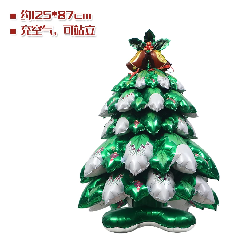 thumbnail image 1 of (1 pieza) Adorno navideño con forma de globo para fotos, juguete, estéreo 4D, árbol de Navidad grande, bola de Papá Noel, 1 of 5