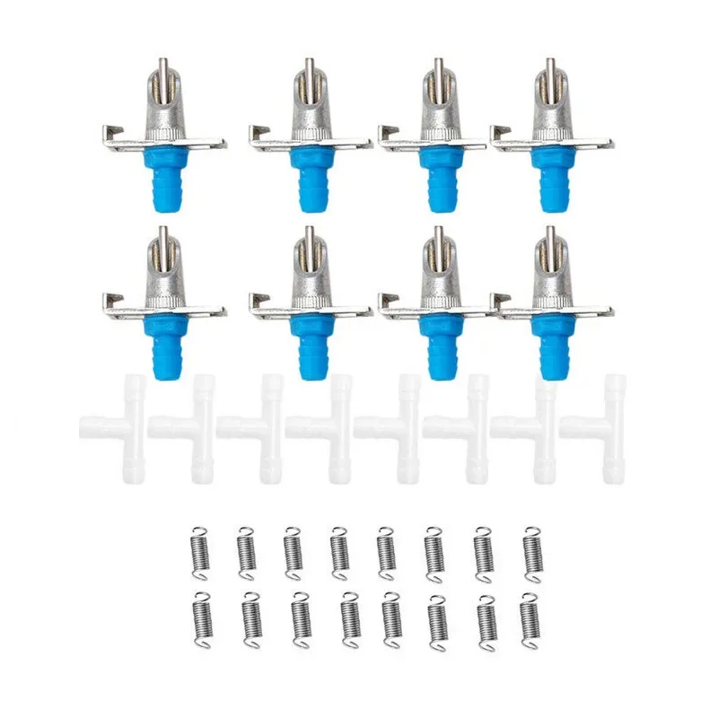 Small Animal Water Bottle Pet Drinking Bottle Rabbit Drinking Bottle 8Pcs Automatic Nipple Drinker Rabbit Rodent Feeder Drinking Trough Waterer Metal&plastic Clean Water Direct Drinking Rabbit
