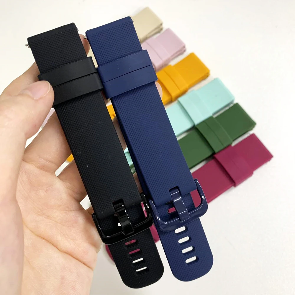 Garmin Sport Silicone Watchband - 20/22mm Adjustable Bracelet Strap